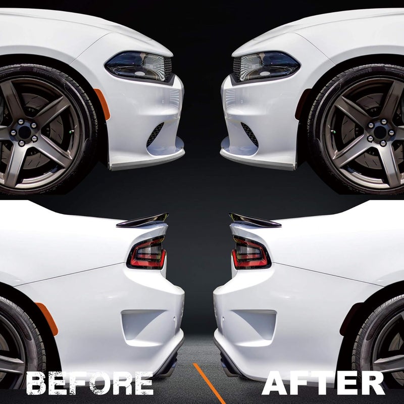 NDRUSH Smoked Taillight & Side Marker Vinyl Tint Film, Precut Overlay, Tail Light Wrap Cover Compatible with Dodge Charger 2015-2021 - Image 5
